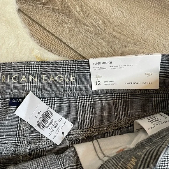 American Eagle super stretch high rise plaid mini skirt - Picture 2 of 5